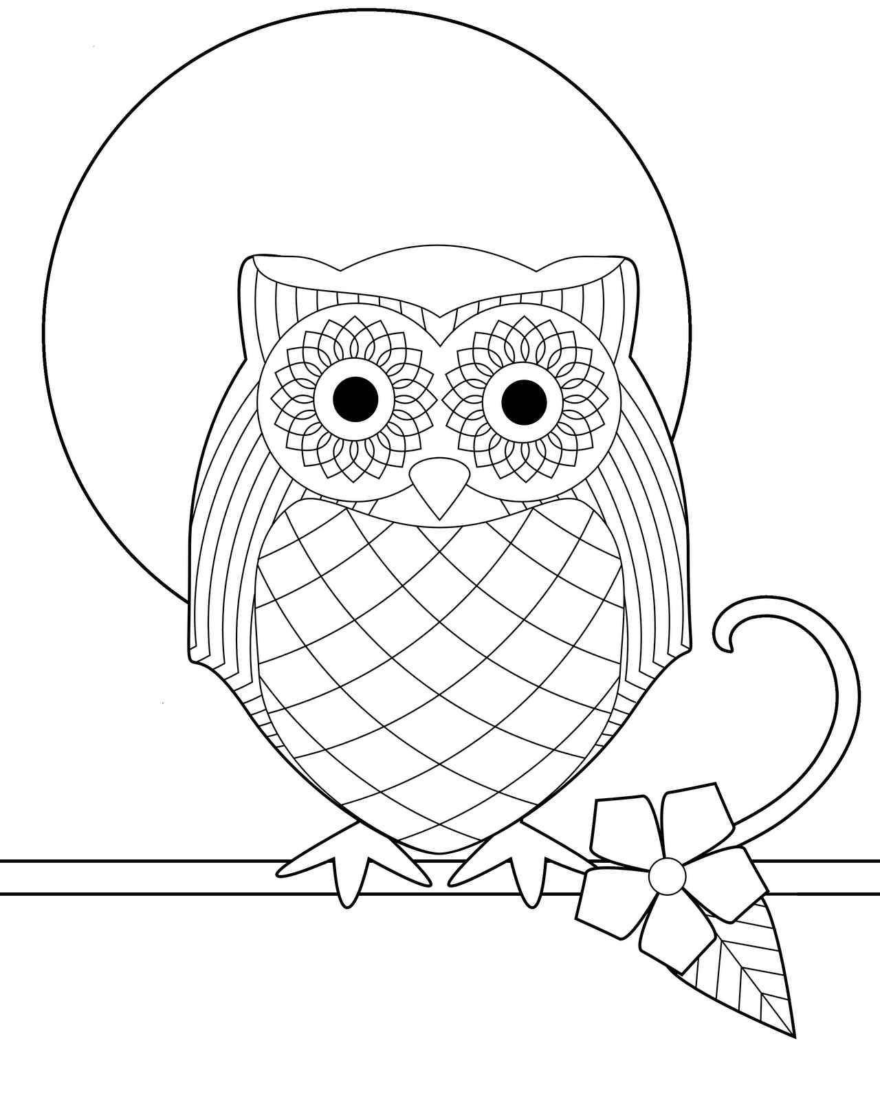 printable coloring pages of an owl