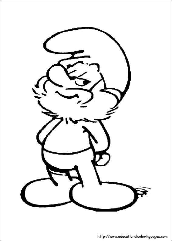 papa smurfs coloring pages print out