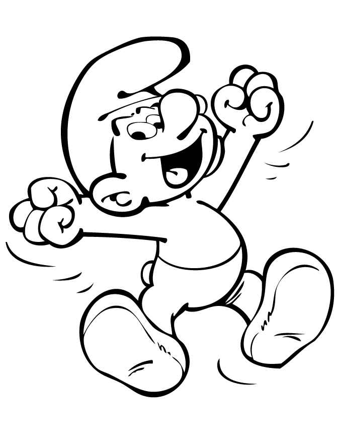 free online smurf coloring pages