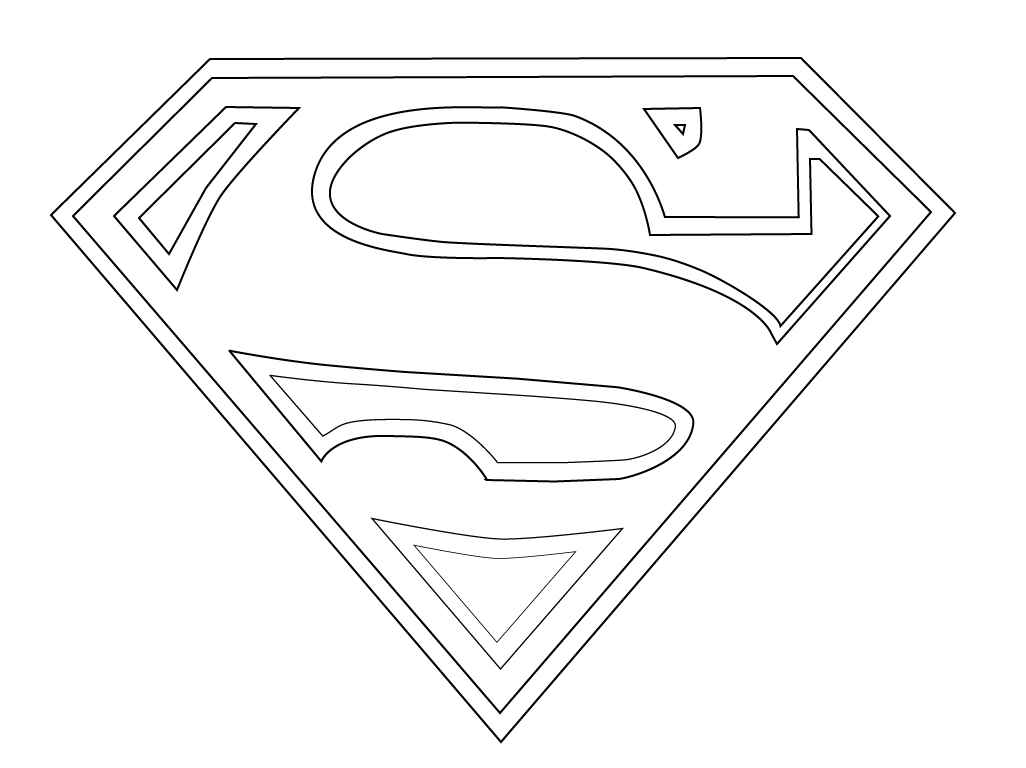 superman symbol coloring page