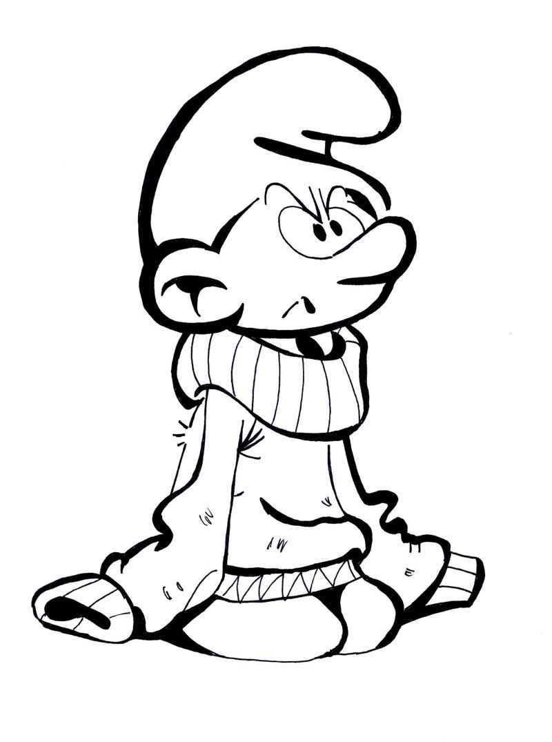 jokey smurf coloring pages