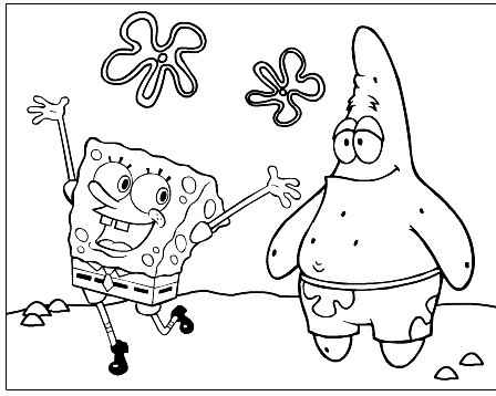free coloring pages of spongebob and patrick