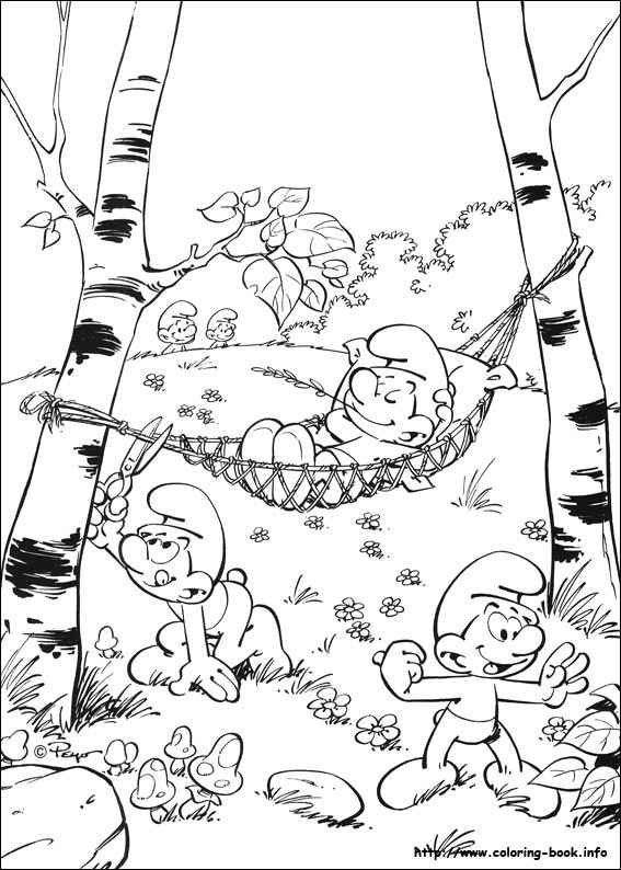 grouchy smurf coloring pages