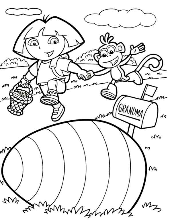 dora the explorer print out coloring pages