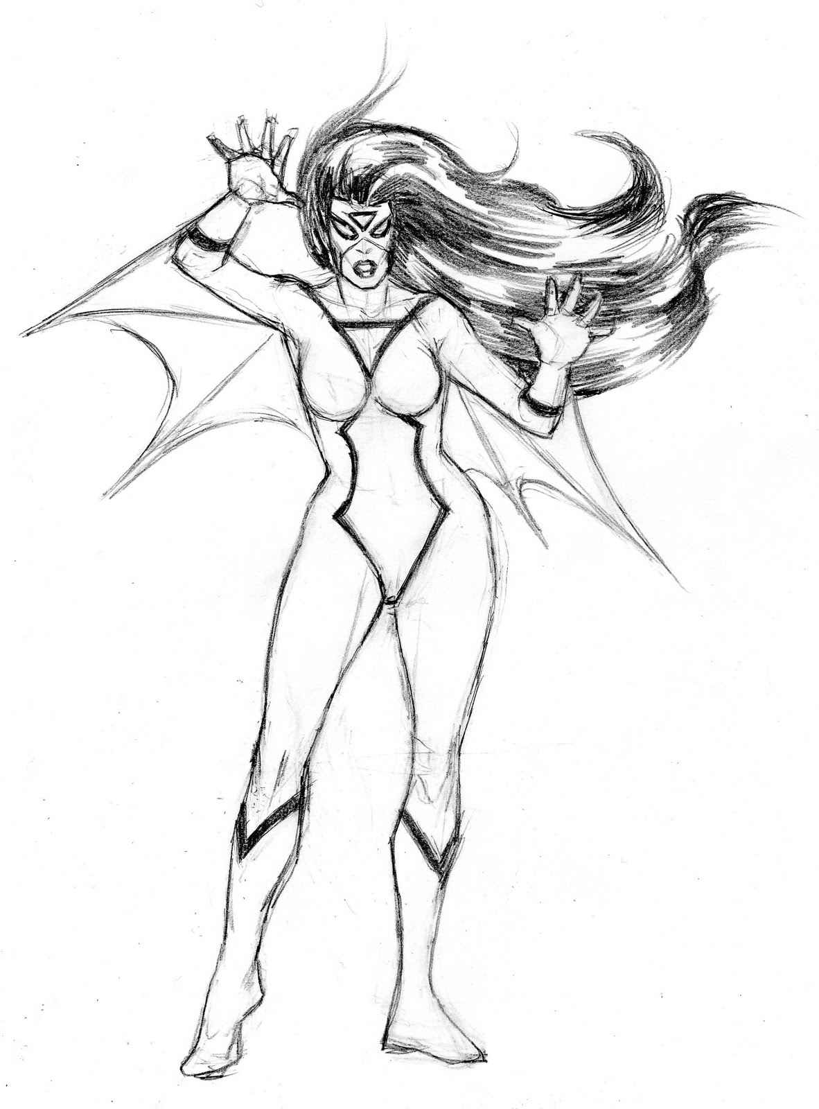 female superhero coloring pages - photo #19