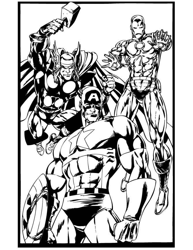 ironman and captain america coloring pages