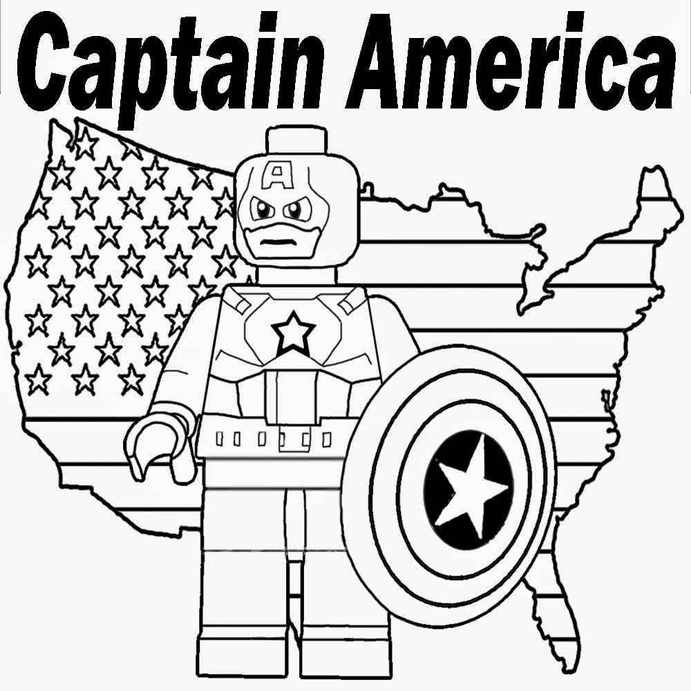 lego captain america colouring pages