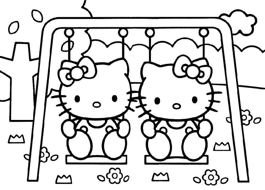 hello kitty coloring pages free printables