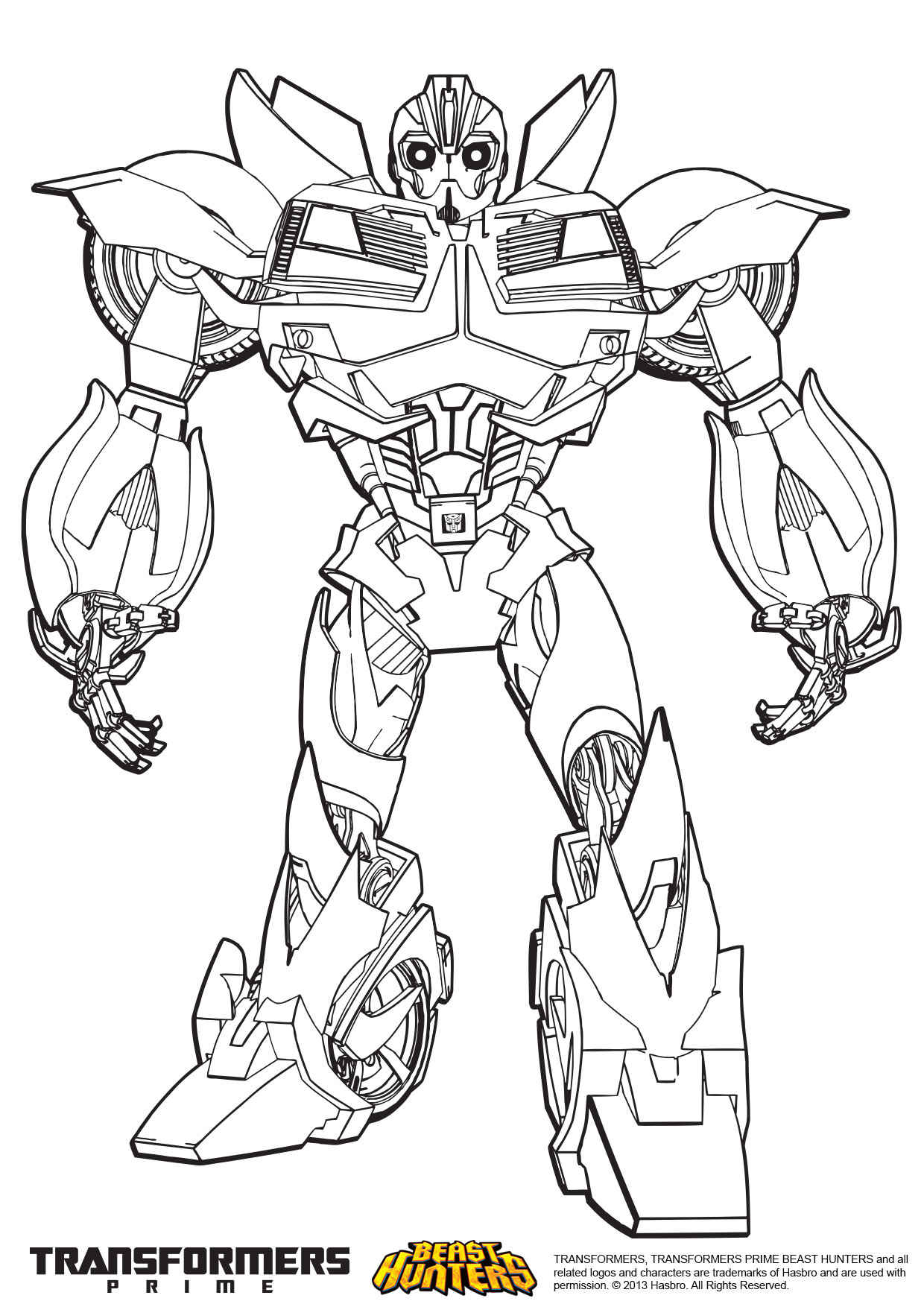 Transformers Bumblebee Coloring Pages for Kids Coloring