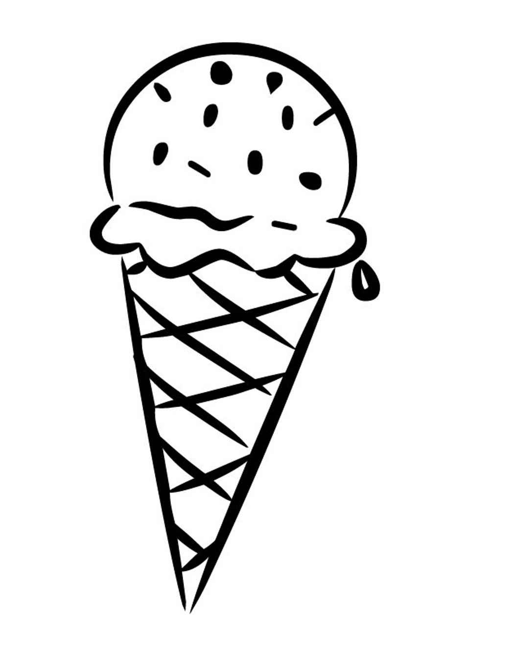 coloring pages for ice cream cone