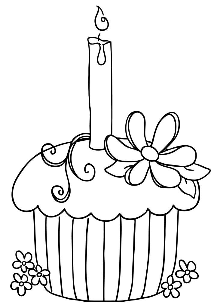 Cupcake-Coloring-Sheets-with-candlelight