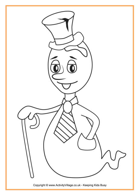 dapper_ghost_colouring_page_in_halloween_day