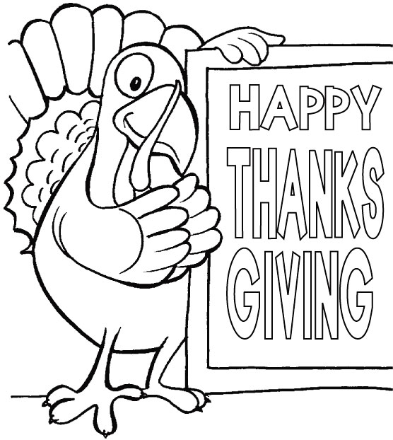 a sign that says thanksgiving coloring pages - photo #21