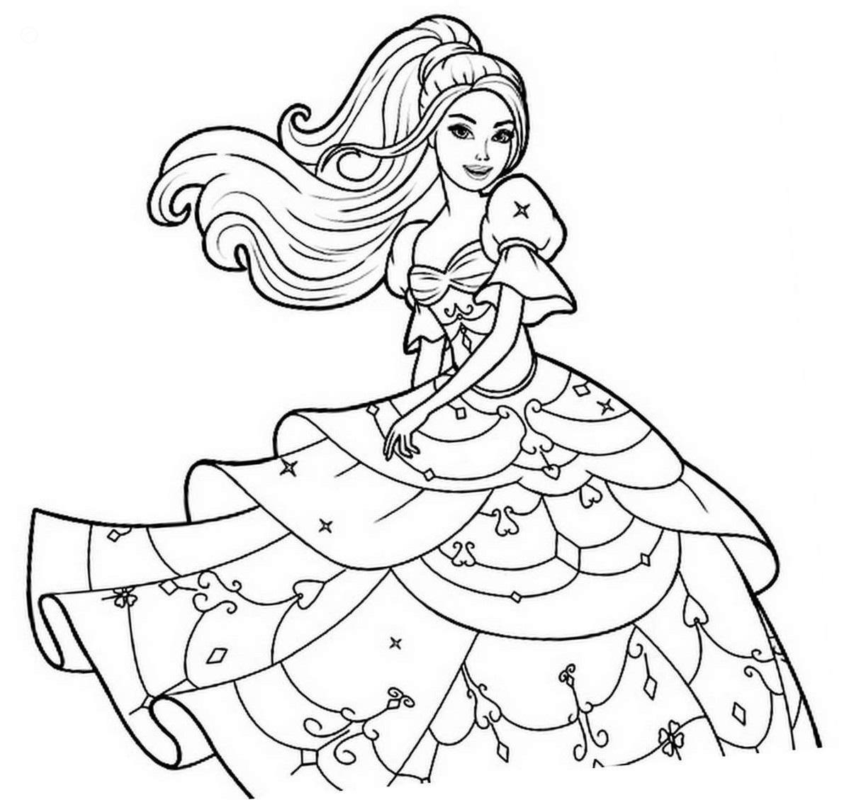 images barbie coloring pages - photo #28