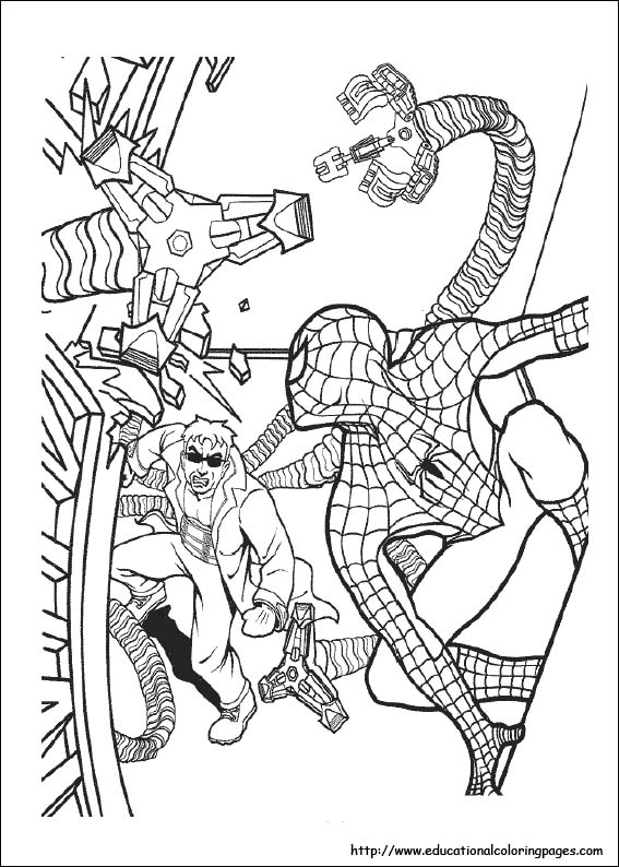 spiderman_fights_coloring_pages