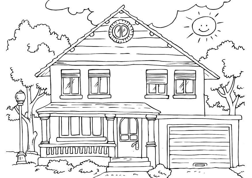 home-coloring-pages