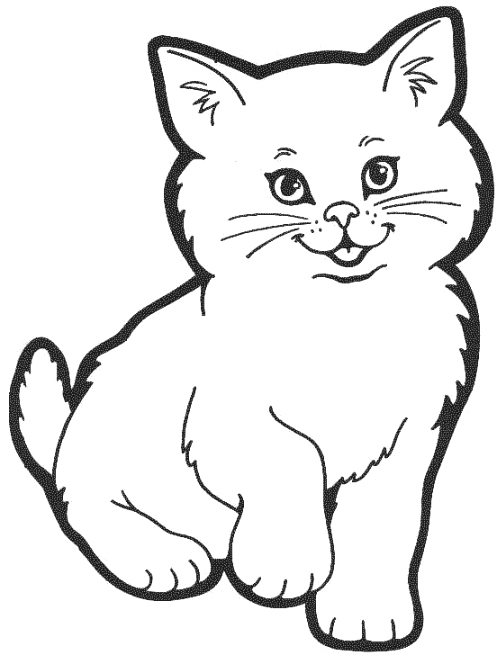 images of cat coloring pages - photo #14