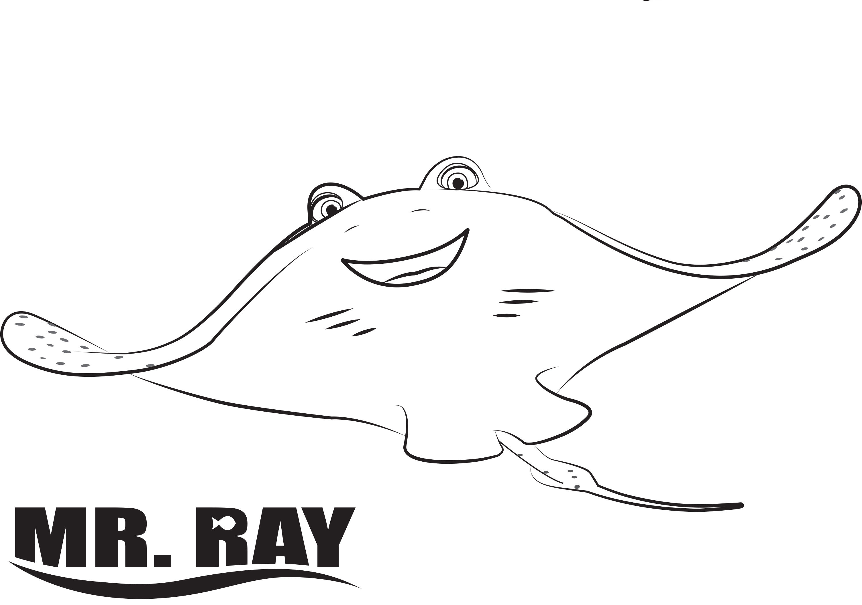 ray-finding-dory-coloring-pages