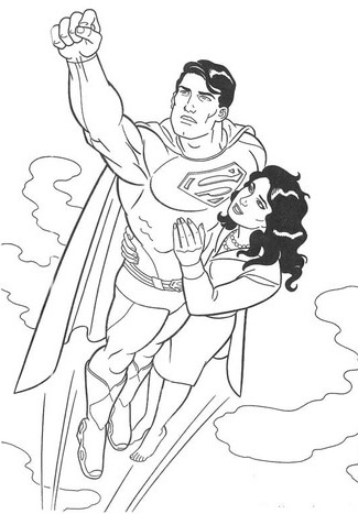 superman-flight-by-saving-coloring-pages