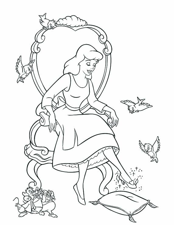 cinderella-coloring-pages-with-her-shoes