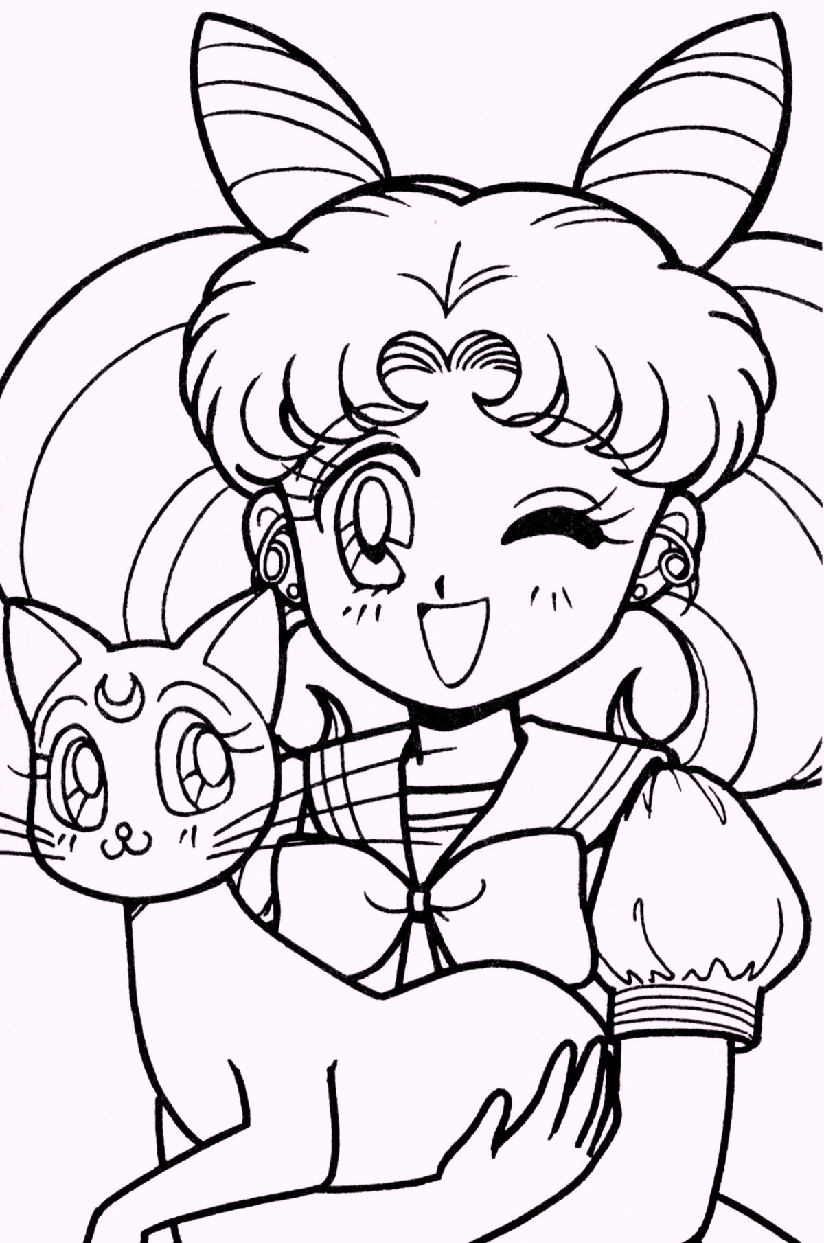 sailor moon and rini coloring pages - photo #30