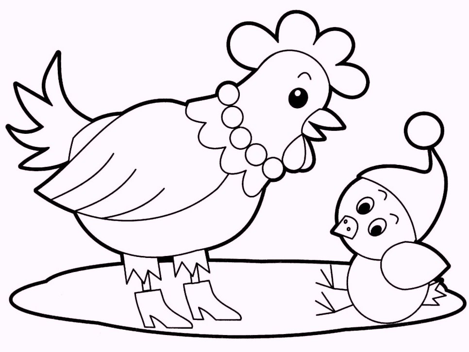 chicken-and-babies-coloring