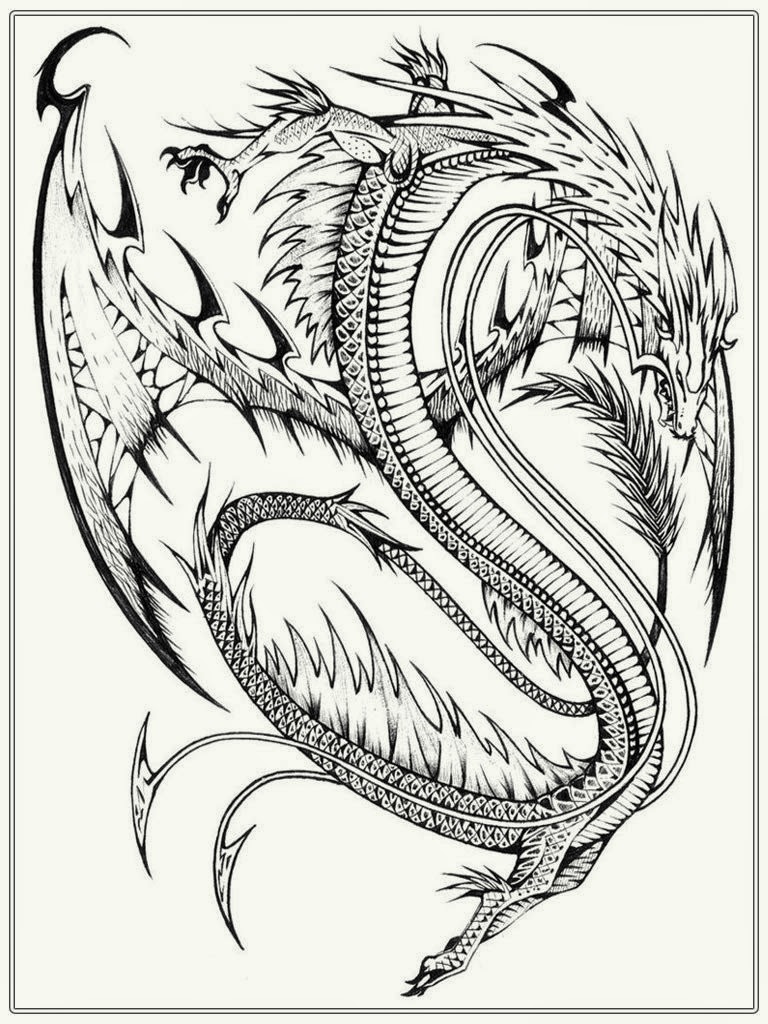 ocean dragon coloring pages - photo #8
