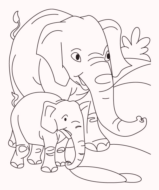 elephatn-and-baby-coloring-pages