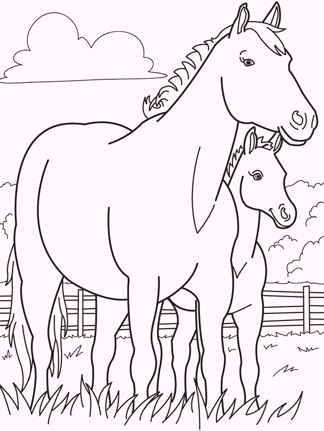 horse-and-babies-coloring