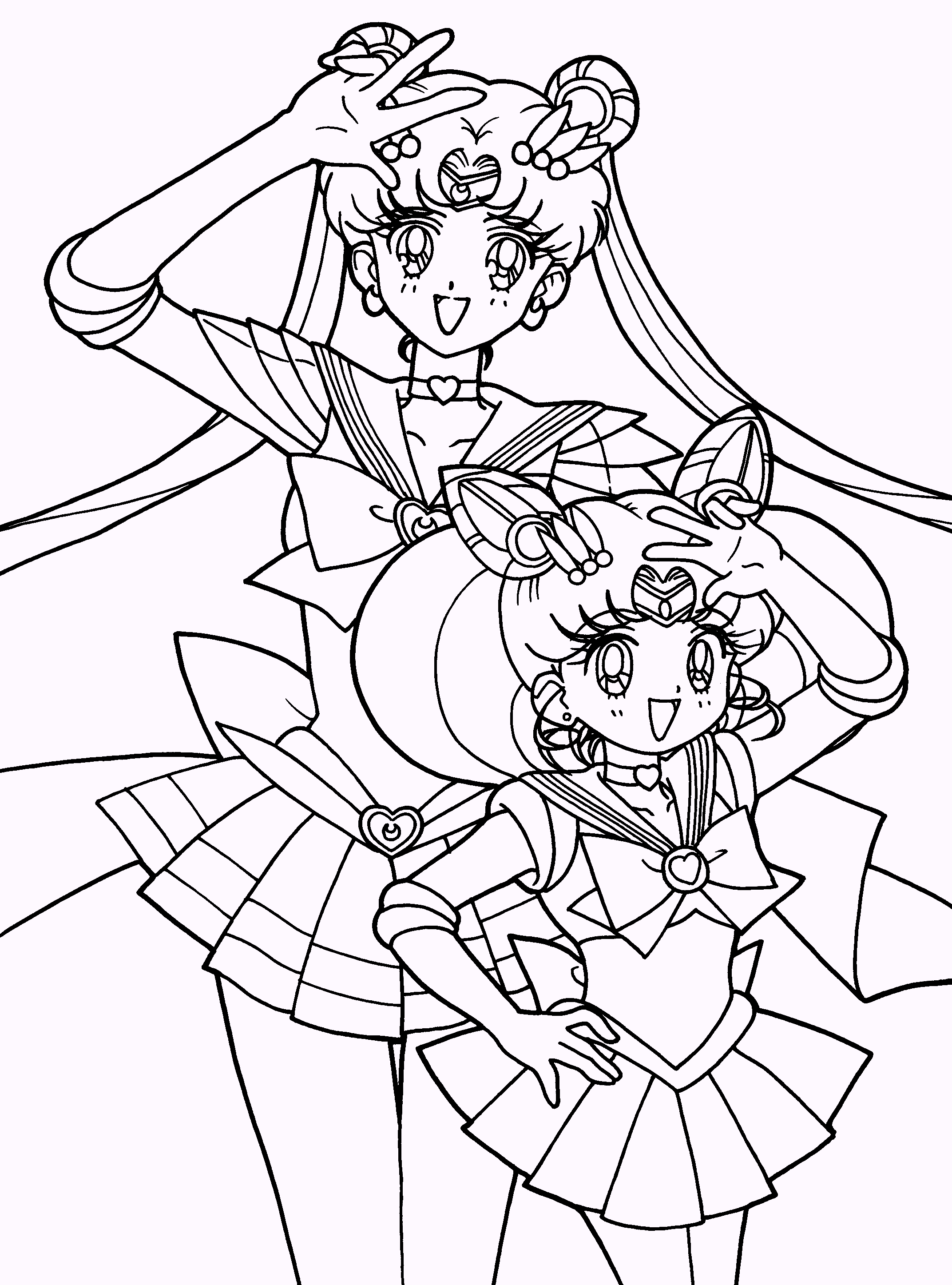 sailor moon and rini coloring pages - photo #11