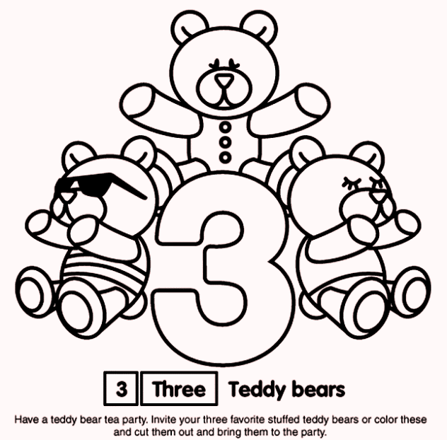 number-3-three-coloring-pages