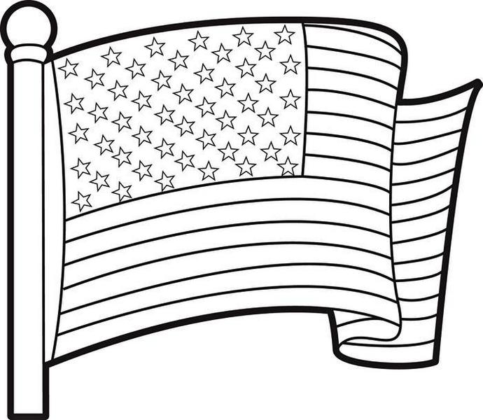 USA Flag Coloring Page And Her History For Students Coloring Pages
