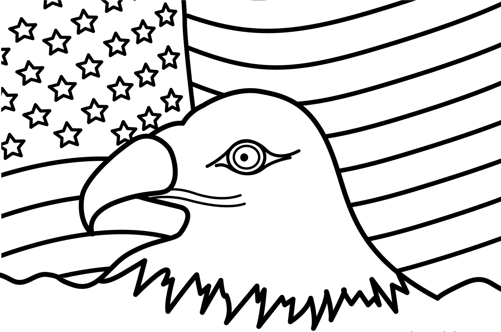United states of america flag coloring page