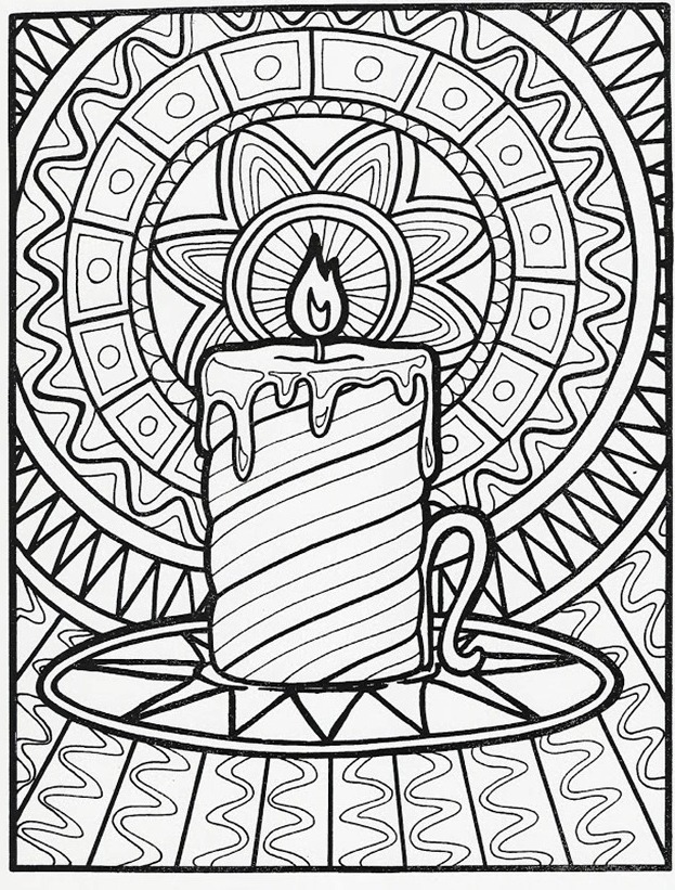 Advent Wreath Coloring Page | Coloringnori - Coloring Pages for Kids
