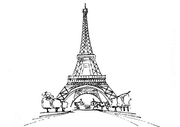 Eiffel-Tower-and-the-view-coloring-page