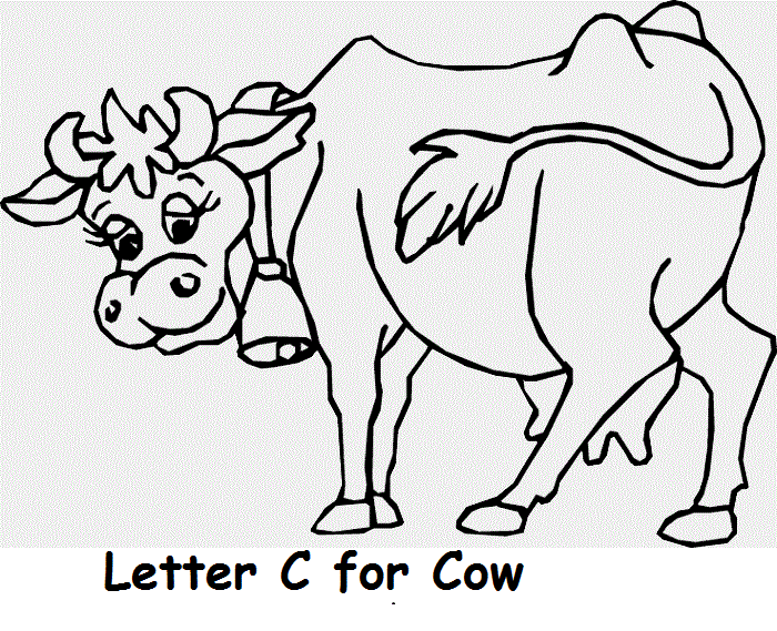Letter-C-for-Cow-coloring-book