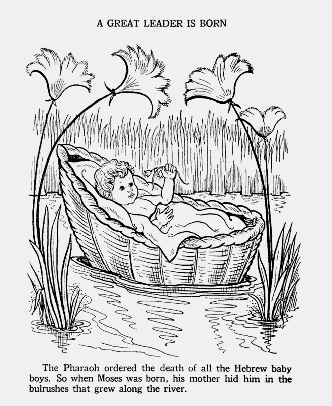 baby-moses-grew-along-the-river-coloring-page