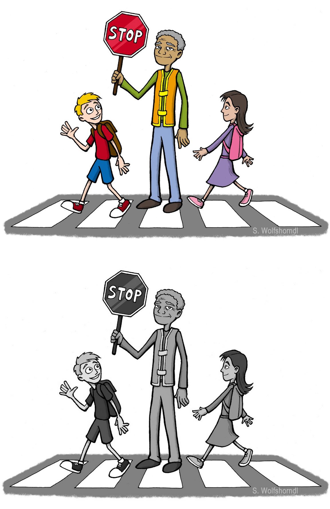 coloring-page-crossing-guard-of-school
