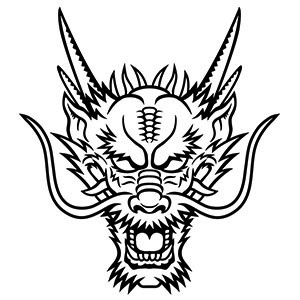 Dragon-mask-print-out-drawing