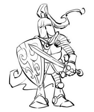 knight-coloring-sheet