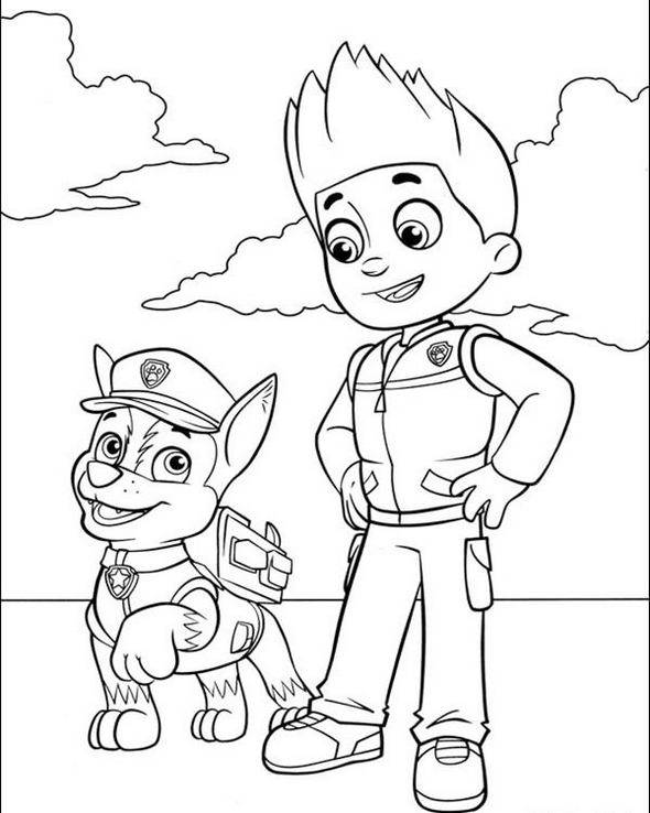 Paw Patrol Coloring Page to Print