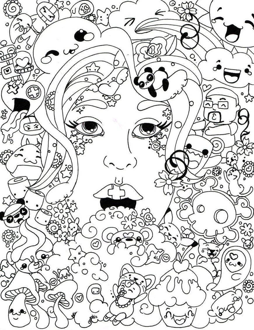 trippy-face-coloring-page