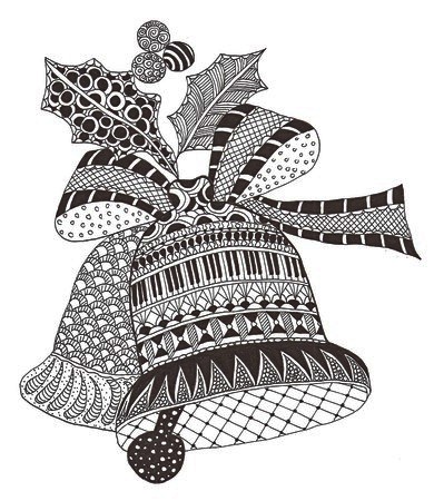 zentangle-christmas-bells-print-out-drawing