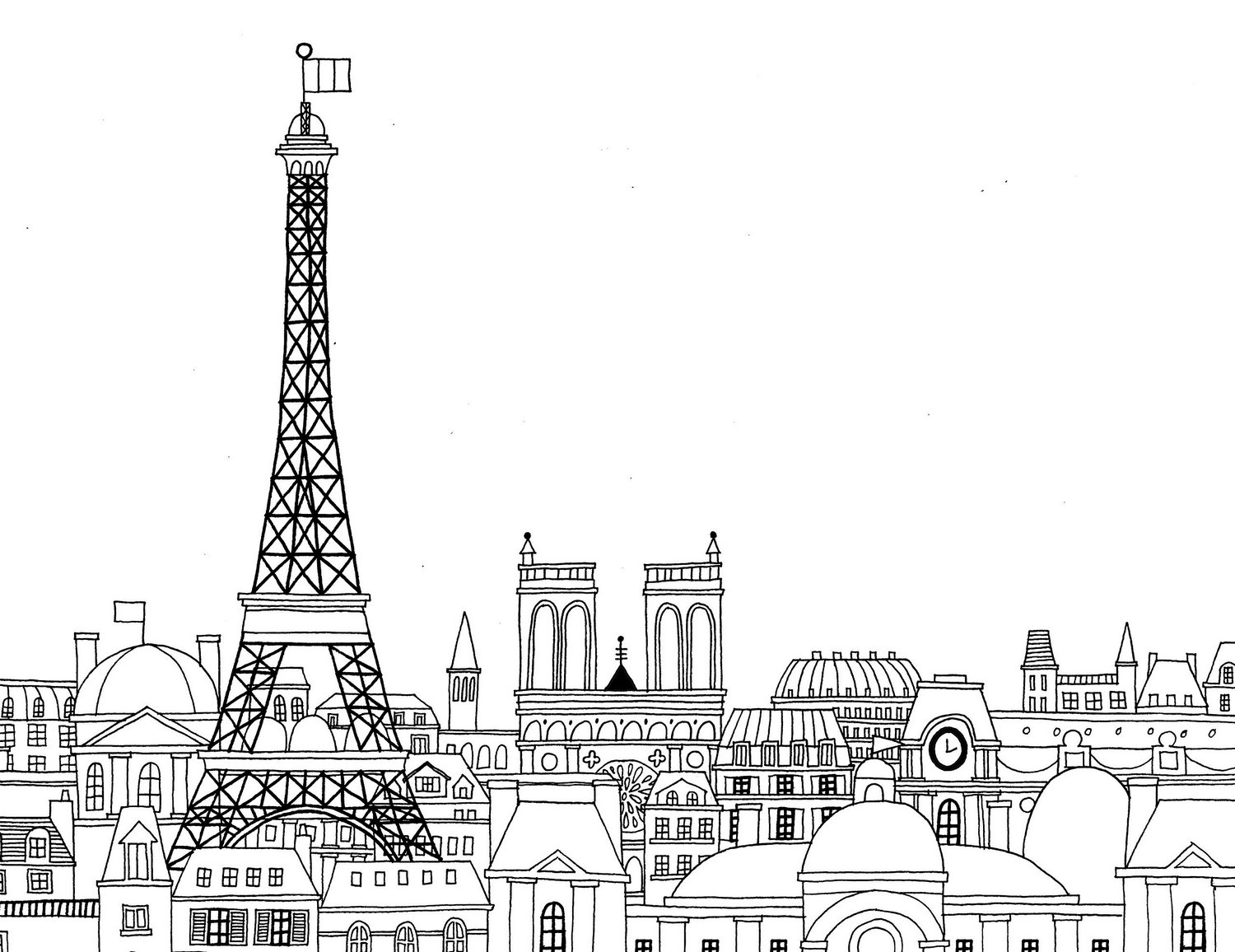 the-Eiffel-Tower-Paris-Coloring-Pages