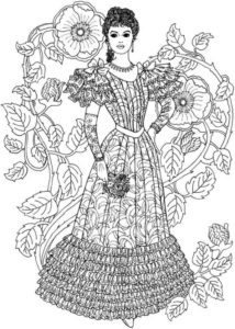 old-fashion-dress-coloring-page-printable