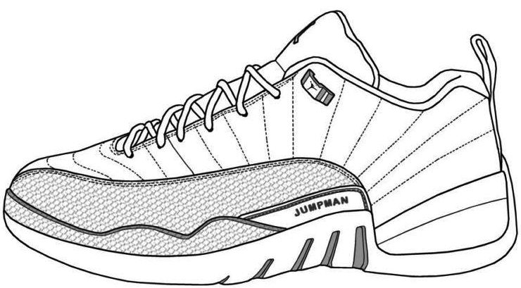 Model Jumpman Jordan Shoe Coloring Pages 740x409