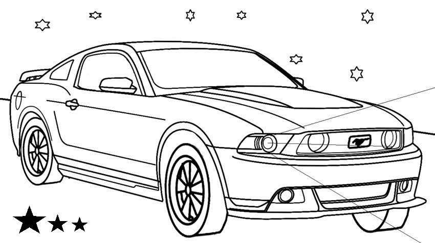 Ford Mustang Coloring Sheet And Drawing
