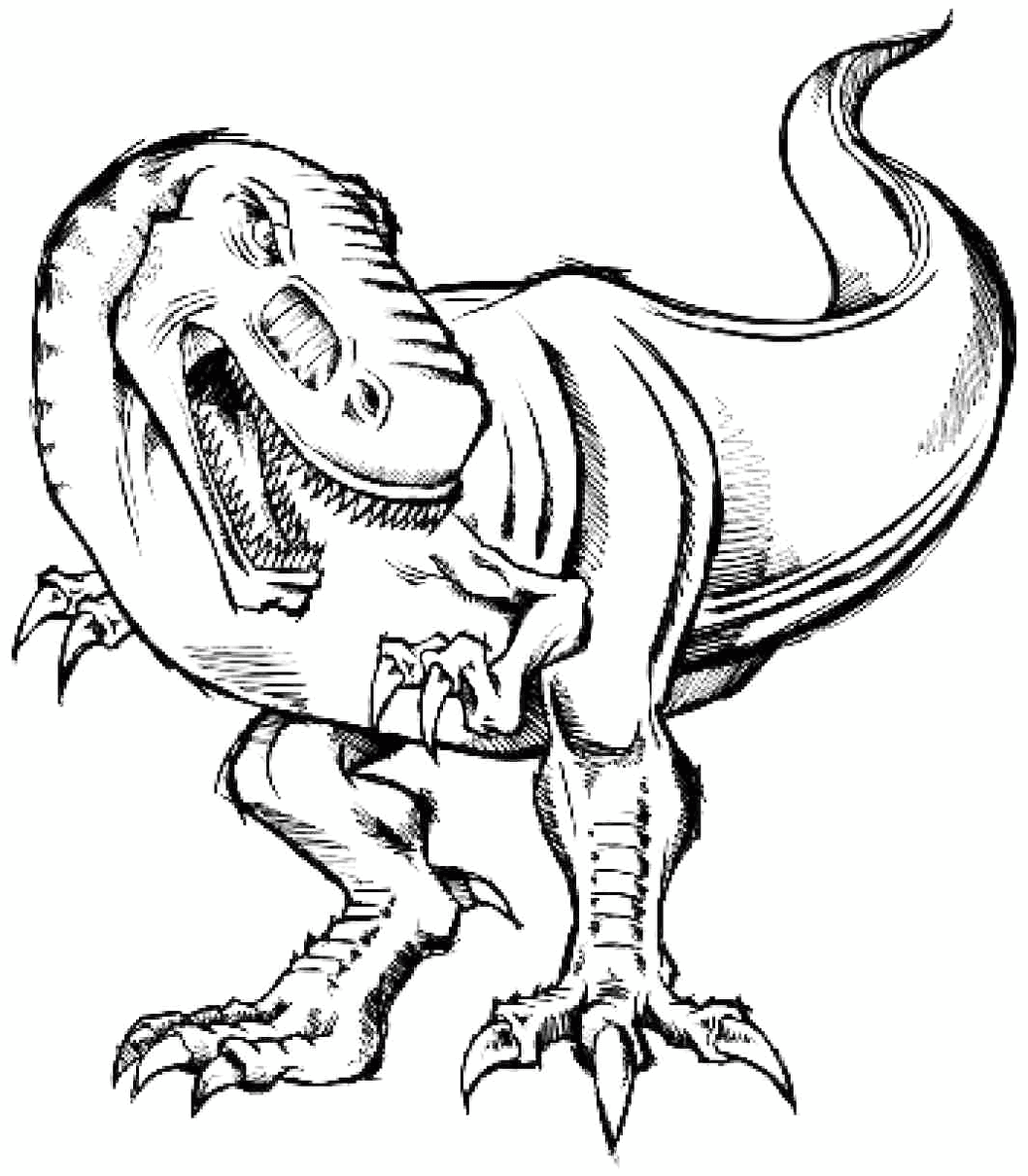 Tryannosaurus Rex T Rex Coloring Page Dino