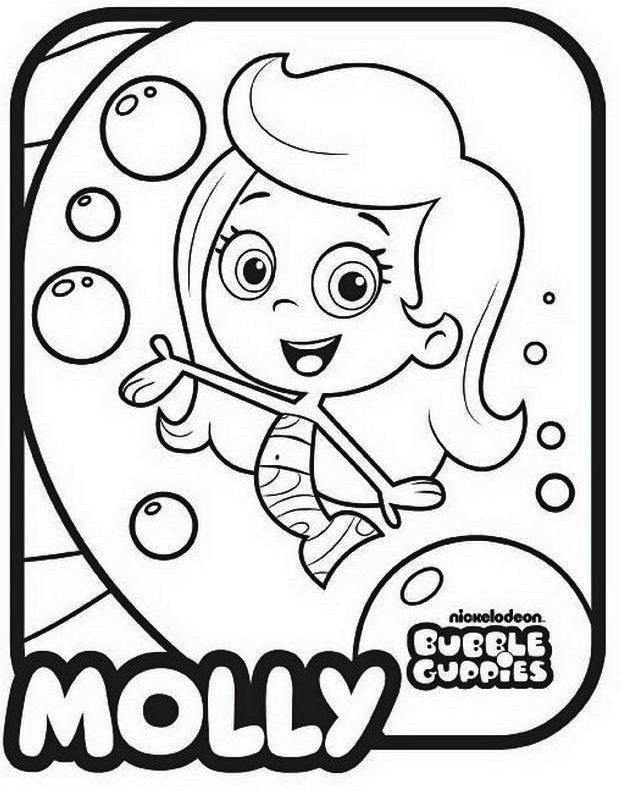 Bubble Guppies Nickelodeon Coloring Pages Molly