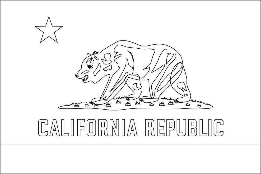 California Flag Coloring Pages Printable